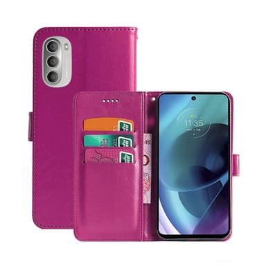 Mobilplånbok 3-kort Motorola Moto G71 5G   - Rosa