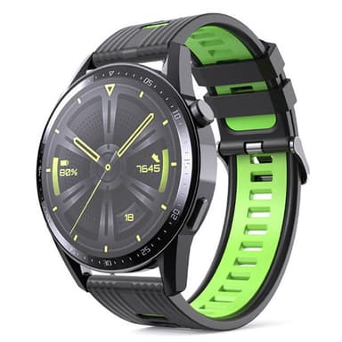 Twin RIB Armband Huawei Watch GT3 (46mm) - Svart/lime