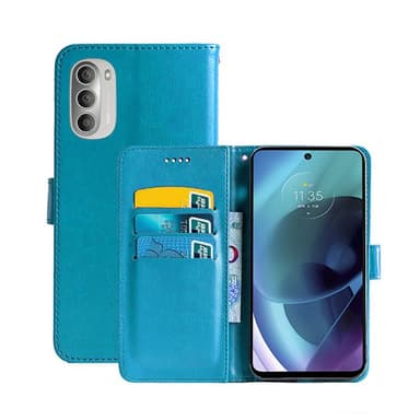 Mobilplånbok 3-kort Motorola Moto G71 5G   - Ljusblå