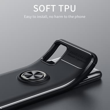 Samsung Galaxy A03s TPU skal med Finger Ring - Svart