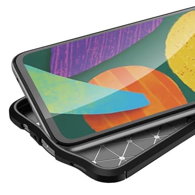 Samsung Galaxy A03s TPU skal Litchi Texture - Svart