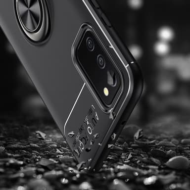 Samsung Galaxy A03s TPU skal med Finger Ring - Svart