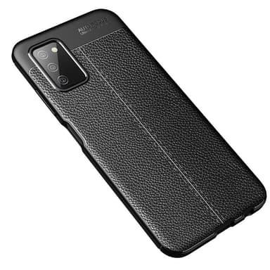 Samsung Galaxy A03s TPU skal Litchi Texture - Svart