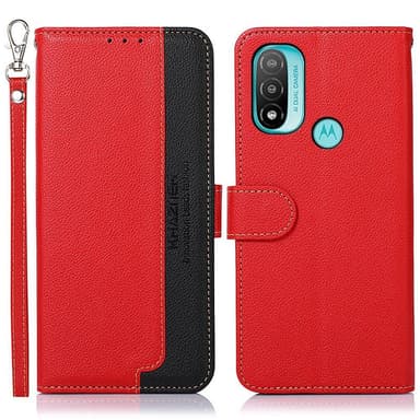 KHAZNEH Motorola Moto E20 / E40 Plånboksfodral - Röd/Svart