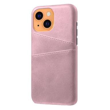 SKALO iPhone 13 PU-Läder Korthållare Skal - Rosa