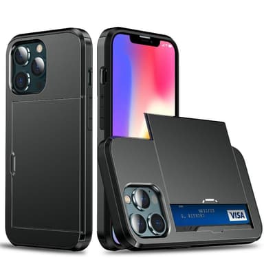SKALO iPhone 13 Mini Armor Skal Korthållare - Svart