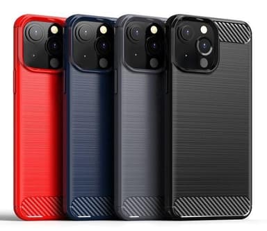 SKALO iPhone 13 Armor Carbon Stöttåligt TPU-skal - Svart