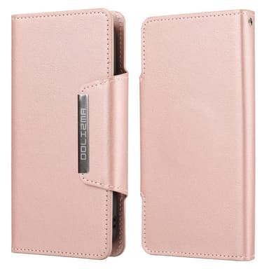 SKALO iPhone 13 DOLIZMA 2 i 1 Magnet Plånboksfodral - Roséguld