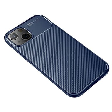SKALO iPhone 13 Carbon Fiber TPU-skal - Blå