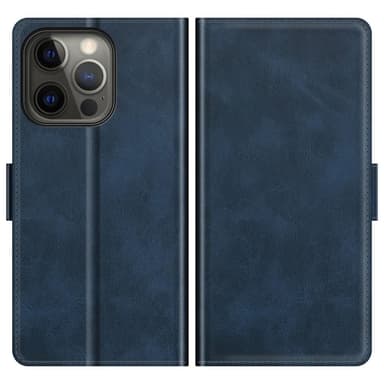 SKALO iPhone 13 Pro Premium Plånboksfodral - Mörkblå