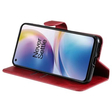 SKALO OnePlus Nord 2 Klassiskt Plånboksfodral - Röd
