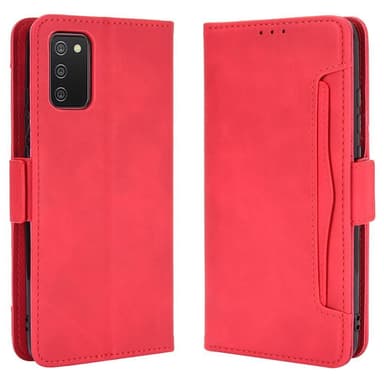 SKALO Samsung A02s / A03s 6-FACK Plånboksfodral - Röd