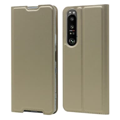 SKALO Sony Xperia 1 III Plånboksfodral Ultratunn design - Guld