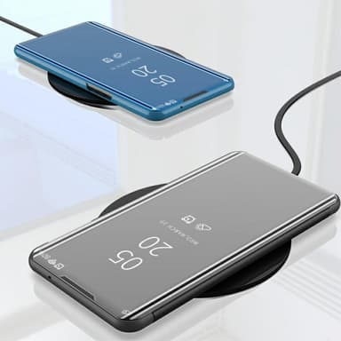 SKALO Samsung A02s / A03s Clear View Spegel fodral - Silver