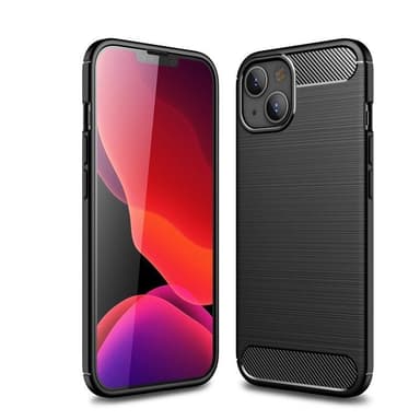 SKALO iPhone 13 Armor Carbon Stöttåligt TPU-skal - Svart