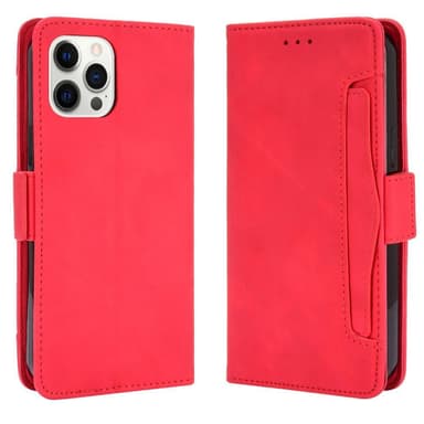 SKALO iPhone 13 Pro 6-FACK Plånboksfodral - Röd