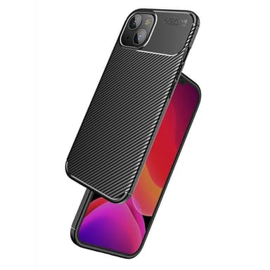 SKALO iPhone 13 Carbon Fiber TPU-skal - Blå