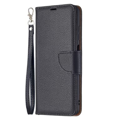 SKALO Samsung A02s / A03s Premium Litchi Plånbok - Svart
