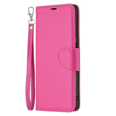 SKALO Samsung A02s / A03s Premium Litchi Plånbok - Cerise