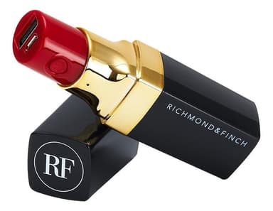 Richmond & Finch Lipstick Powerbank, Black