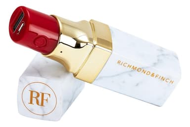 Richmond & Finch Lipstick Powerbank, White Marble