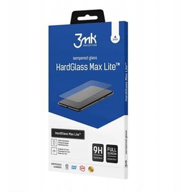 3MK HardGlass Max Lite för iPhone 12/12 Pro, svart, antifingeravtryck