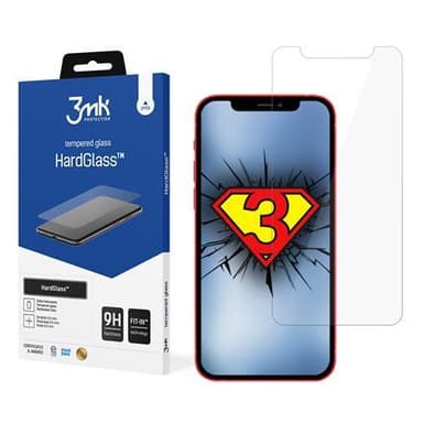 3MK HardGlass För iPhone 12 Mini, Härdat glas, Transparent, Klart Skär