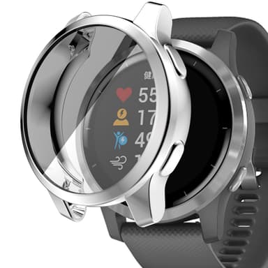 Klockfodral kompatibelt med Garmin Vivo Active 4 45 mm Silver