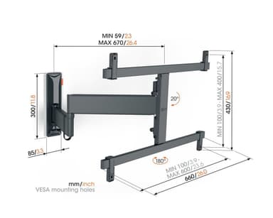 Vogels COMFORT Full Motion TV+ OLED väggfäste TVM3665