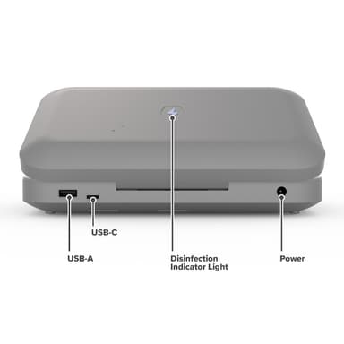 PhoneSoap Wireless telefonrengöring och laddning (gunmetal)
