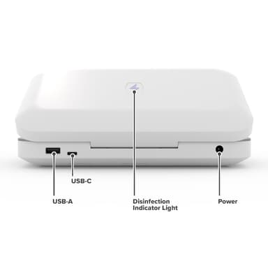 PhoneSoap 3 desinfektion och laddare för telefon (vit)