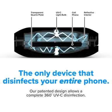 PhoneSoap 3 desinfektion och laddare för telefon (svart)