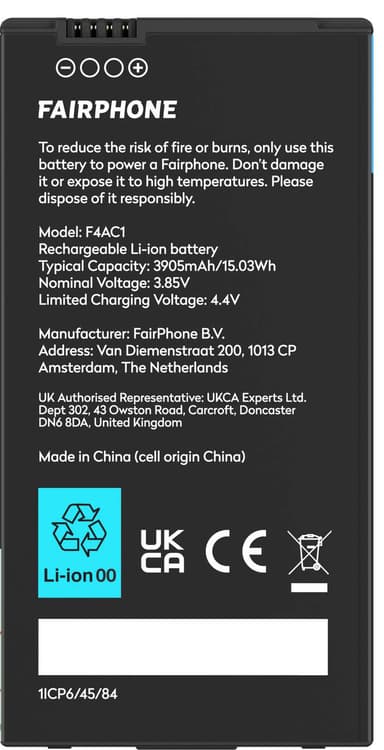 Ersättningsbatteri för Fairphone 4 (3905 mAh)