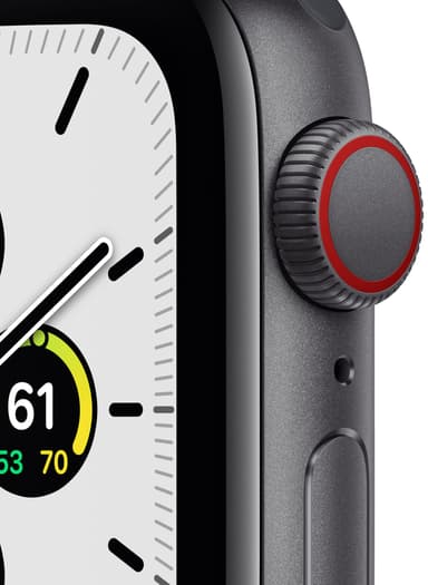 Apple Watch SE 44mm GPS+Cellular (grå alu/svart sportarmband)