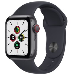 Apple Watch SE 44 mm LTE (Space Gray Alu/Midnight sportband)