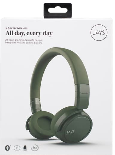 Jays x-Seven trådlösa on-ear hörlurar (gröna)