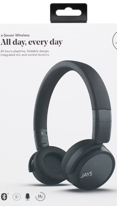 Jay x-Seven on-ear hörlurar (svarta)