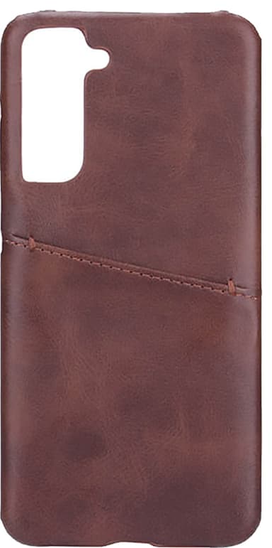 Onsala Samsung Galaxy S21 FE läderfodral med kortfack (brun)