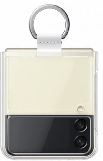 Samsung Z Flip3 silikonfodral med ring (genomskinligt)