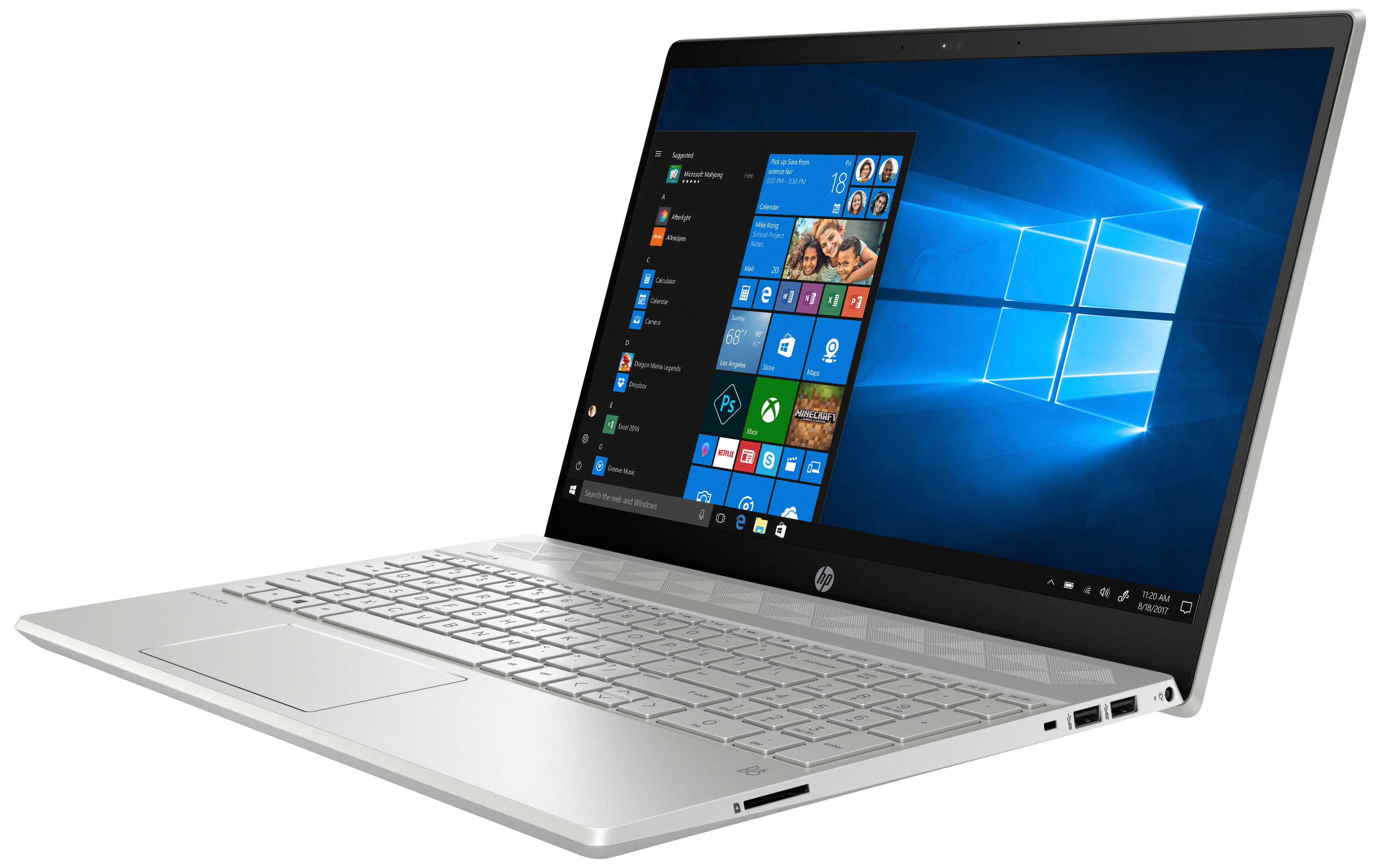 HP Pavilion 15-cs0806no 15.6" bärbar dator (silver)