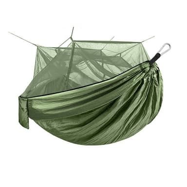Hängmatta med myggnät 260x160cm - Grön