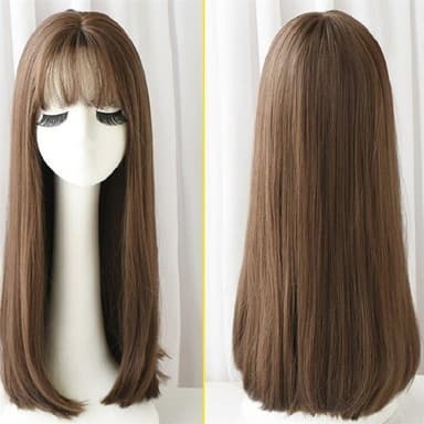 Peruk / Långt hår 67cm - Brun