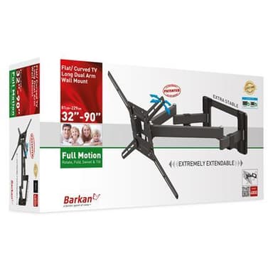 Barkan Flat/ Curved TV Wall Mount 4800 Väggfäste, Full motion, 40-90",