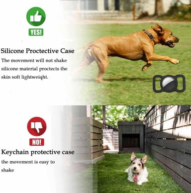 Apple AirTag hållare till katt/hundhalsband - Lyser i mörkret/blå