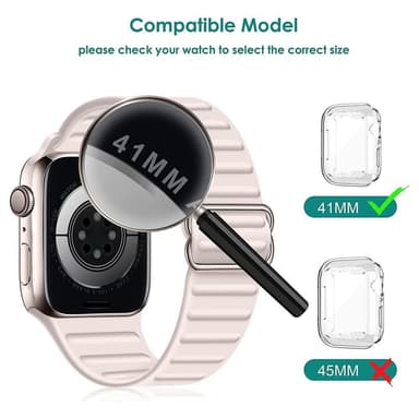Skyddande Transparant Skal TPU för Apple Watch Series 7 41mm