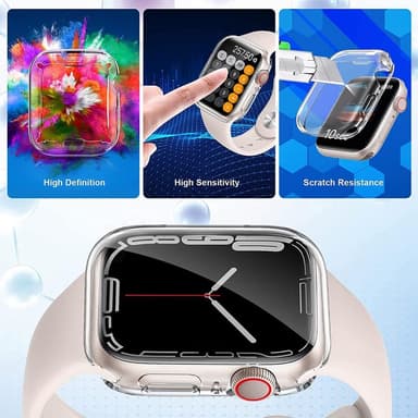 Skyddande Transparant Skal TPU för Apple Watch Series 7 41mm
