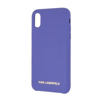 KARL LAGERFELD Gold Logo skal för iPhone X/XS, silikon, soft touch, li