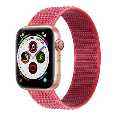 Nylon Armband Apple Watch 6 (44mm) - Hibiskus