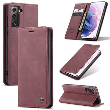 CaseMe Smart FlipCase Samsung Galaxy S22 Plus  - Vinröd