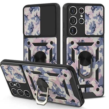 Camo skal 3i1 Samsung Galaxy S22 Ultra  - Rosa